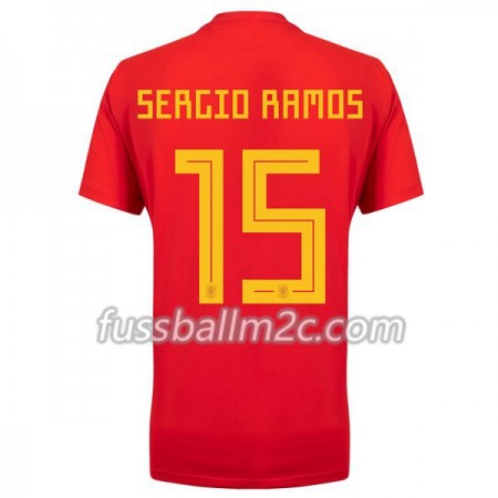 Fußballtrikots Spanien Ramos 15 Frauens Heim Trikotsatz WM 2018